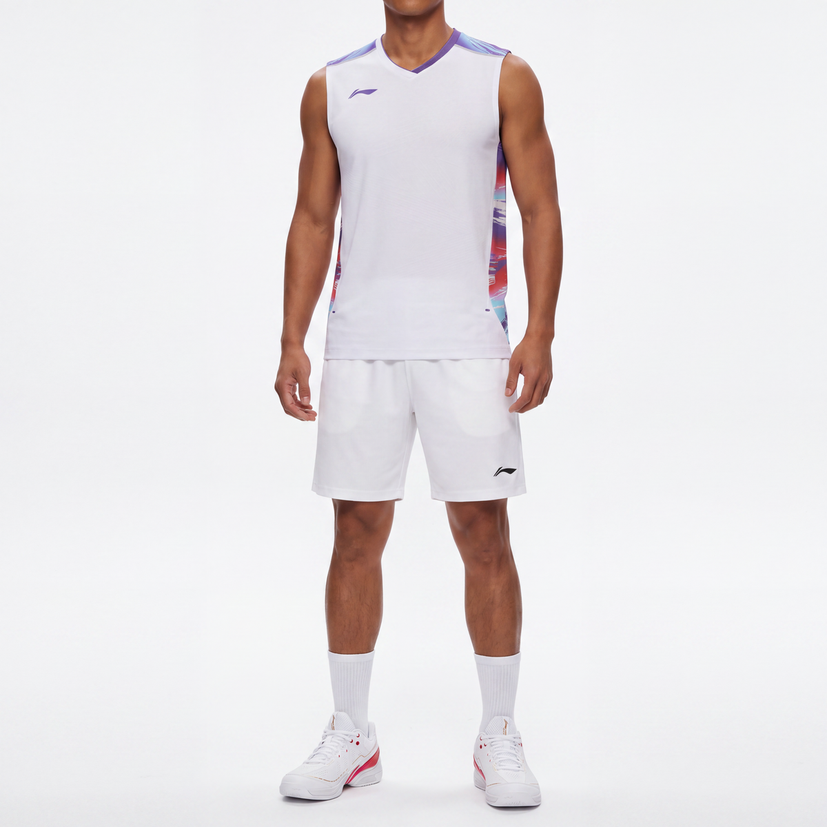 Li-Ning Polar Stripes White Tank Top