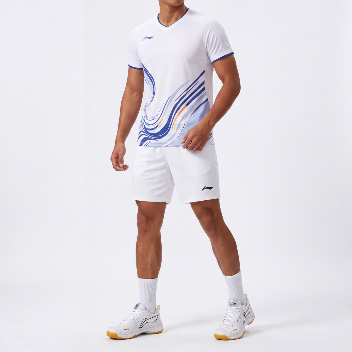 Li-Ning Wave Stripes White Unisex