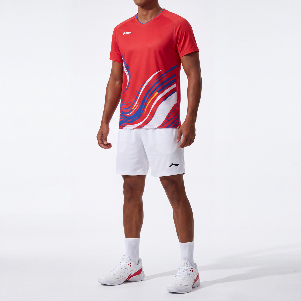 Li-Ning Wave Stripes Red Unisex