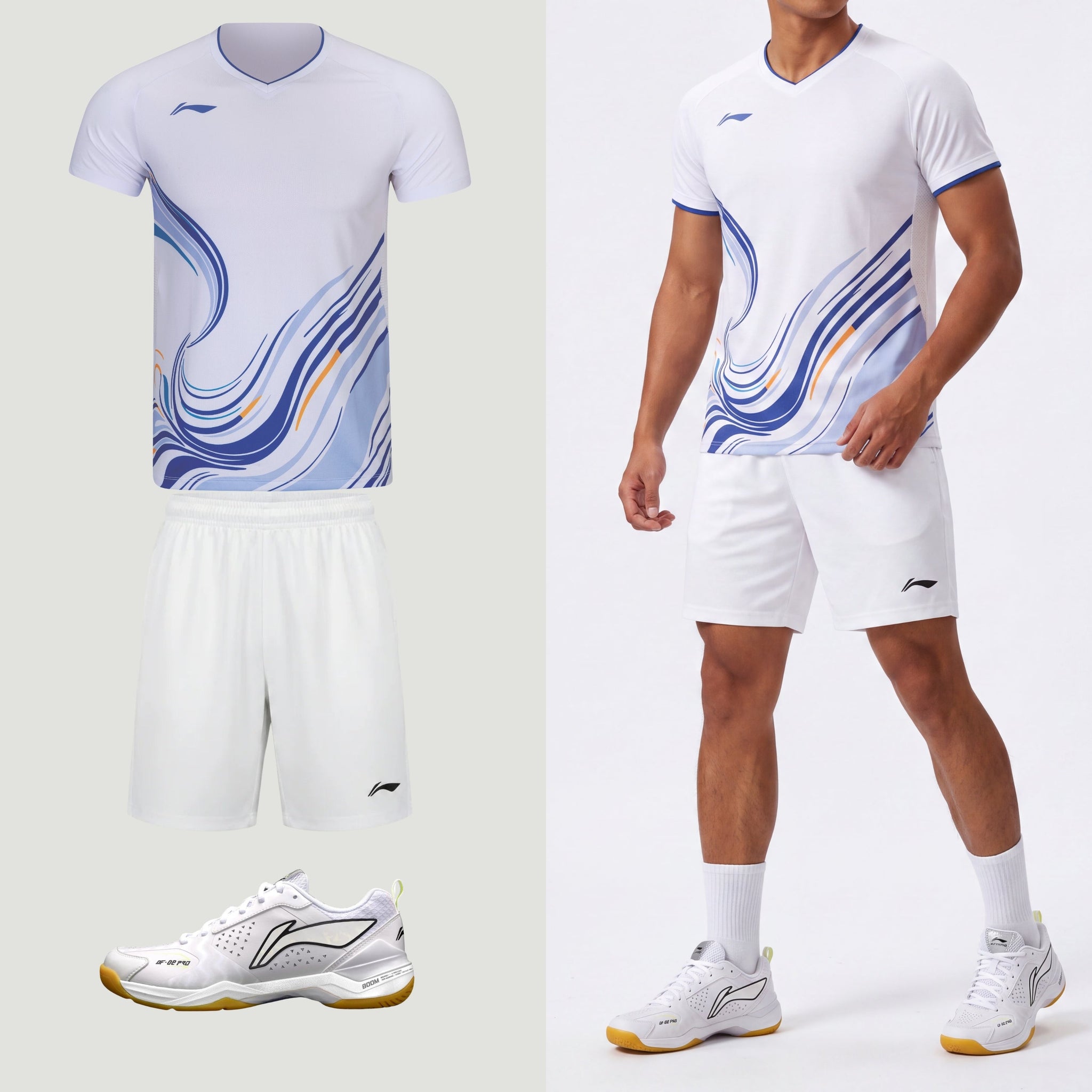 Li-Ning Wave Stripes White Unisex